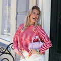 Trui Isabella streep roze rood