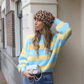 Trui streep Lucia blauw geel
