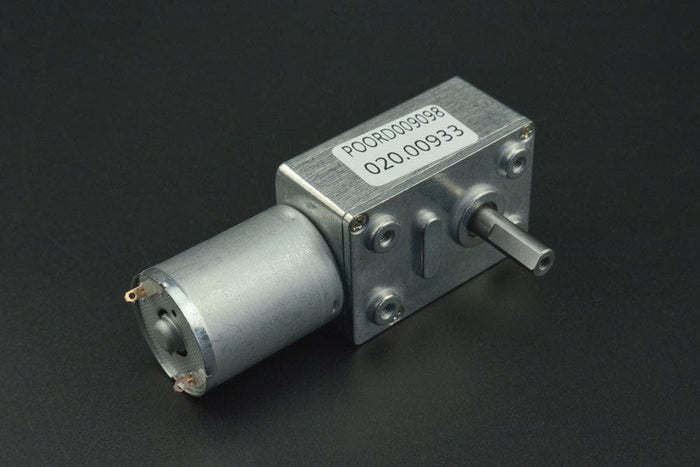 Turbo Metal Gear Worm Motor (12V 40RPM 8kg.cm) by The Pi Hut - The Pi Hut