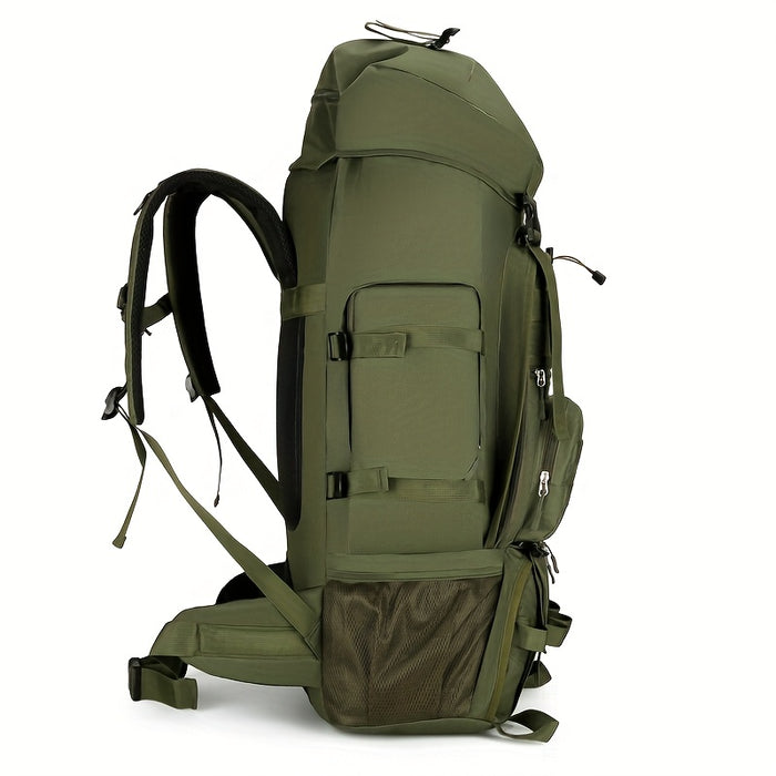 UNICORN 100-Liter Large Capacity Cloth Hiking Backpack Black Khaki Green