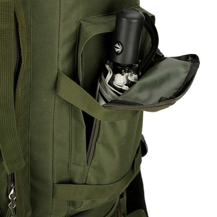 UNICORN 100-Liter Large Capacity Cloth Hiking Backpack Black Khaki Green