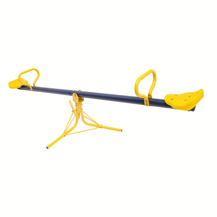 UNICORN 360 Degree Rotating Seesaw Orange Outdoor Teeterboards Yellow