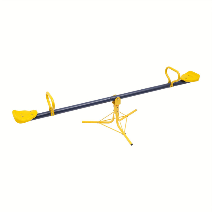 UNICORN 360 Degree Rotating Seesaw Orange Outdoor Teeterboards Yellow