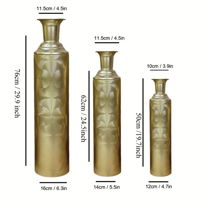 UNICORN 3pcs Metal Floor Vase Set