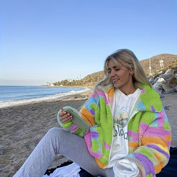 UNICORN Autumn and Winter Tie-Dye Coat Suitable for Daily Beach Wear s m l xl xxl