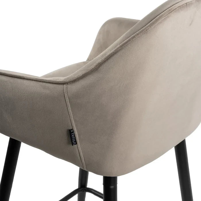 UNICORN Bar stool beige velvet