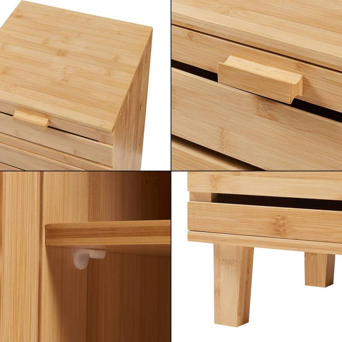 UNICORN Bathroom Cabinet Epind Mid Cabinet 75 x 33 x 30 cm Bamboo Natural