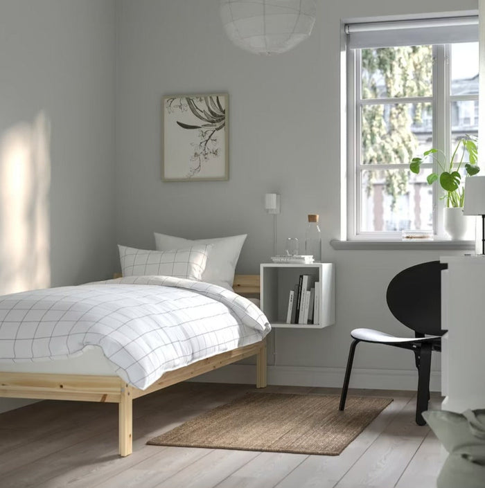 UNICORN Bed frame single bed light brown pine 90x200cm length 205 cm width 94 cm