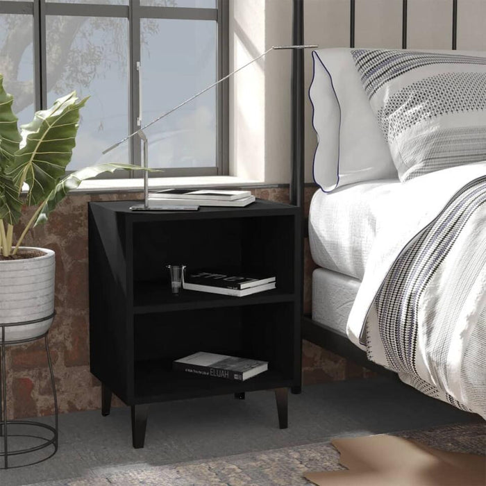 UNICORN Bedside table bedroom furniture black and white Width 40 cm Depth 30 cm Height 50 cm