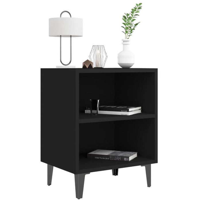 UNICORN Bedside table bedroom furniture black and white Width 40 cm Depth 30 cm Height 50 cm