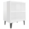 UNICORN Bedside table bedroom furniture black and white Width 40 cm Depth 30 cm Height 50 cm