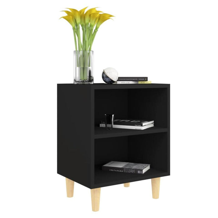 UNICORN Bedside table bedroom furniture black Width 40 cm Depth 30 cm Height 50 cm