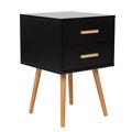 UNICORN Bedside table bedroom furniture black Width 40 cm Depth 40 cm Height 62 cm