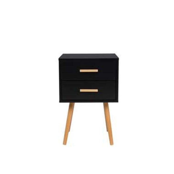 UNICORN Bedside table bedroom furniture black Width 40 cm Depth 40 cm Height 62 cm
