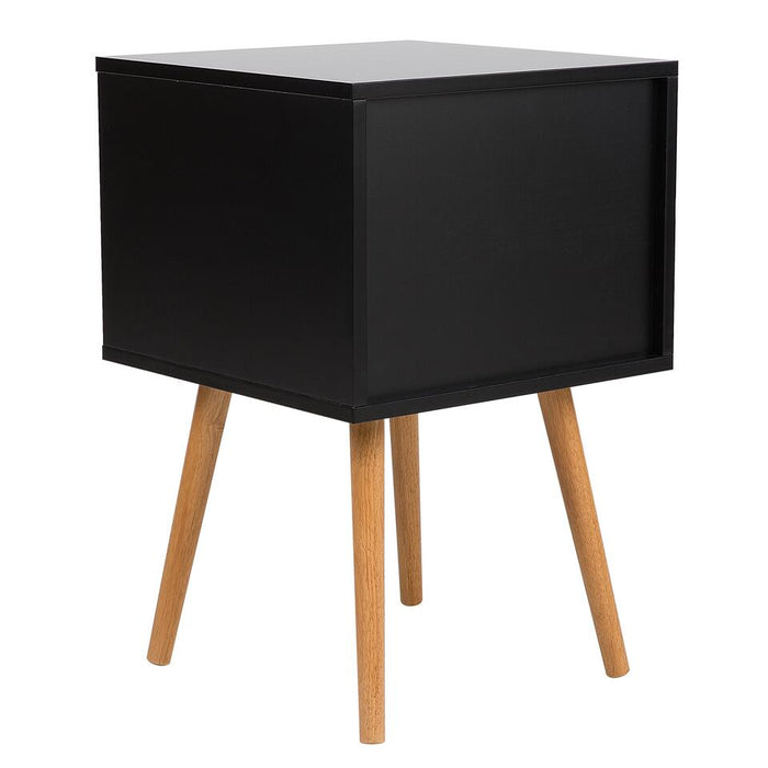 UNICORN Bedside table bedroom furniture black Width 40 cm Depth 40 cm Height 62 cm