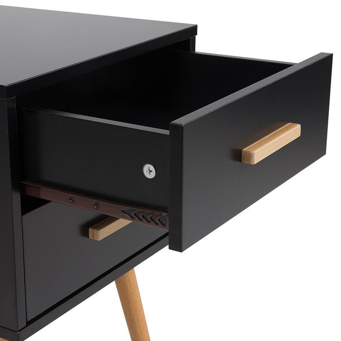 UNICORN Bedside table bedroom furniture black Width 40 cm Depth 40 cm Height 62 cm