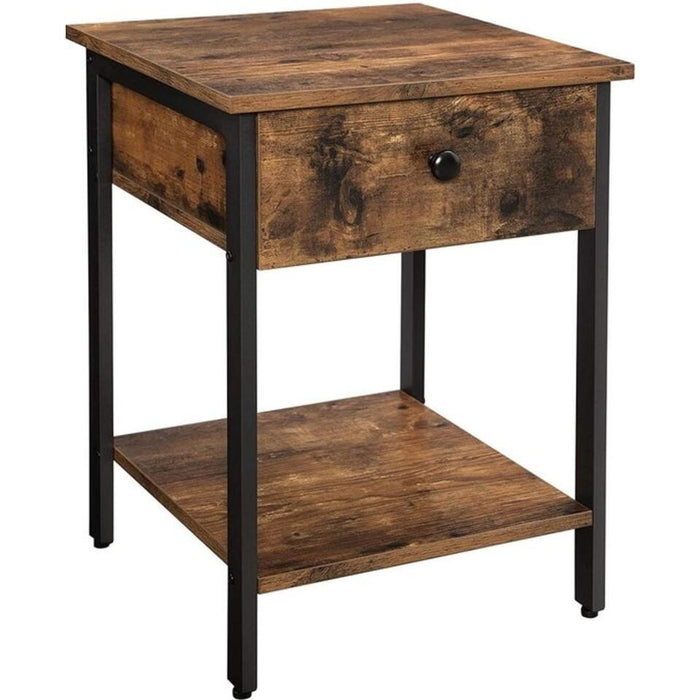 UNICORN Bedside table bedroom furniture brown black Width 40 cm Depth 40 cm Height 55 cm