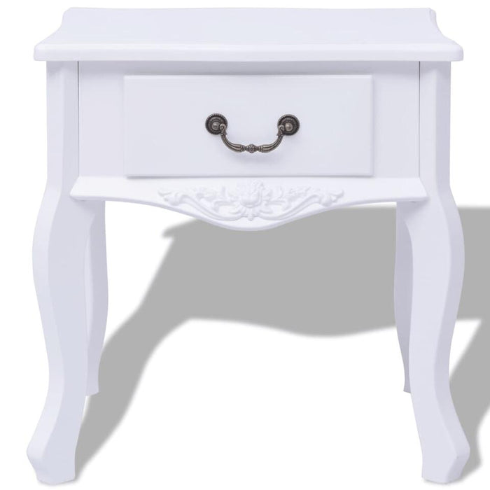 UNICORN Bedside table bedroom furniture country white Width 43 cm Depth 33 cm Height 45.5 cm