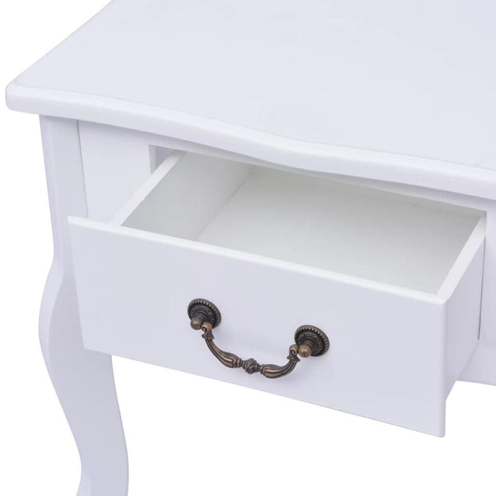 UNICORN Bedside table bedroom furniture country white Width 43 cm Depth 33 cm Height 45.5 cm