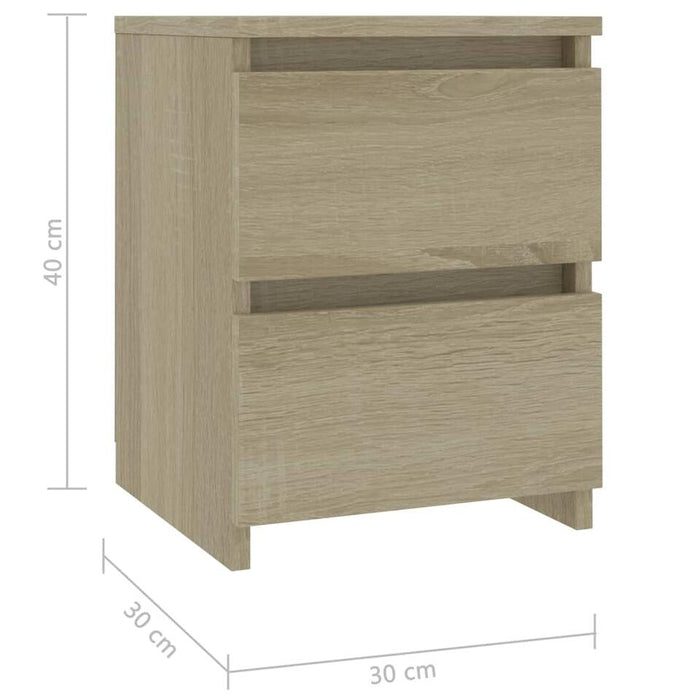 UNICORN Bedside table bedroom furniture light brown gray Width 30 cm Depth 30 cm Height 40 cm