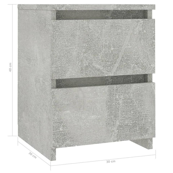 UNICORN Bedside table bedroom furniture light brown gray Width 30 cm Depth 30 cm Height 40 cm