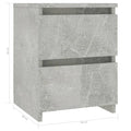 UNICORN Bedside table bedroom furniture light brown gray Width 30 cm Depth 30 cm Height 40 cm