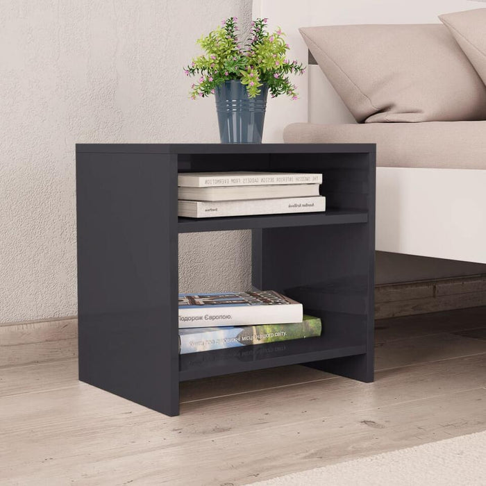 UNICORN Bedside table bedroom furniture modern dark gray concrete gray Width 40 cm Depth 30 cm Height 40 cm