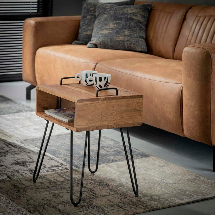 UNICORN Bedside table bedroom furniture side table brown Width 40 cm Depth 34 cm Height 48 cm