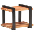 UNICORN Bedside table bedroom furniture solid acacia wood brown black Width 50 cm Depth 40 cm Height 40 cm