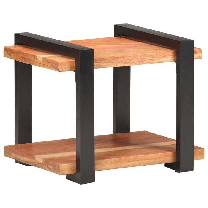 UNICORN Bedside table bedroom furniture solid acacia wood brown black Width 50 cm Depth 40 cm Height 40 cm