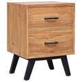 UNICORN Bedside table bedroom furniture solid teak wood brown Width 40 cm Depth 35 cm Height 55 cm