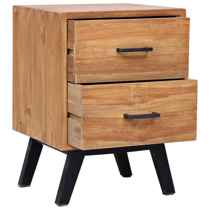 UNICORN Bedside table bedroom furniture solid teak wood brown Width 40 cm Depth 35 cm Height 55 cm
