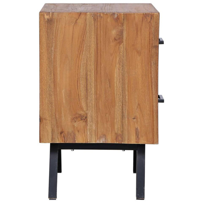 UNICORN Bedside table bedroom furniture solid teak wood brown Width 40 cm Depth 35 cm Height 55 cm