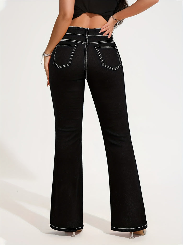 UNICORN Black Embroidered Women Denim Long Pants xs s m l xl