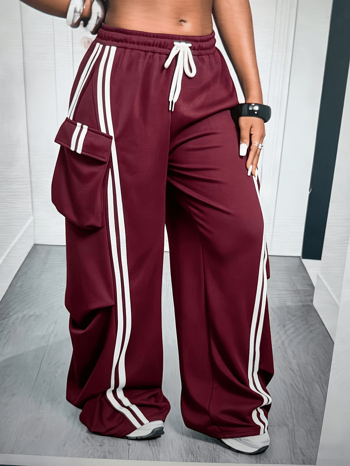 UNICORN Cargo Wide Leg Pants with Drawstring Waist, Loose Straight Street Style s m l xl xxl