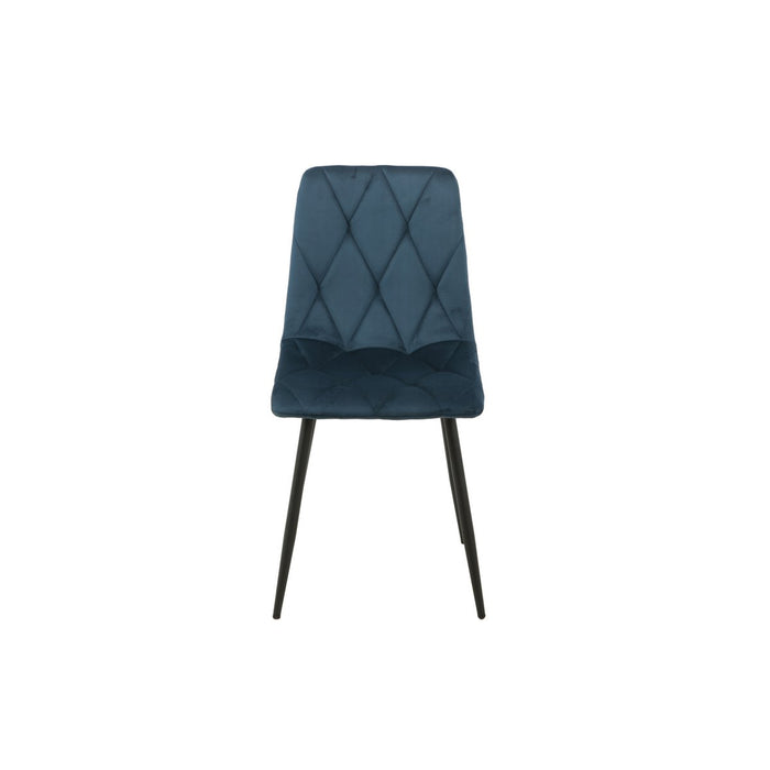 UNICORN Chair without backrest blue with metal legs 55x45x89 cm