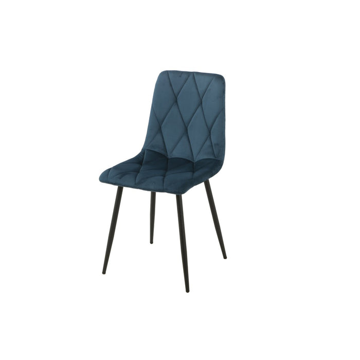 UNICORN Chair without backrest blue with metal legs 55x45x89 cm
