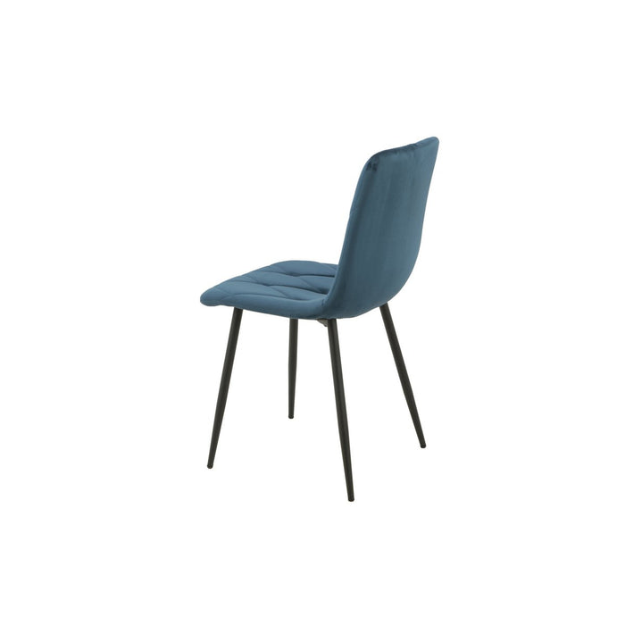 UNICORN Chair without backrest blue with metal legs 55x45x89 cm