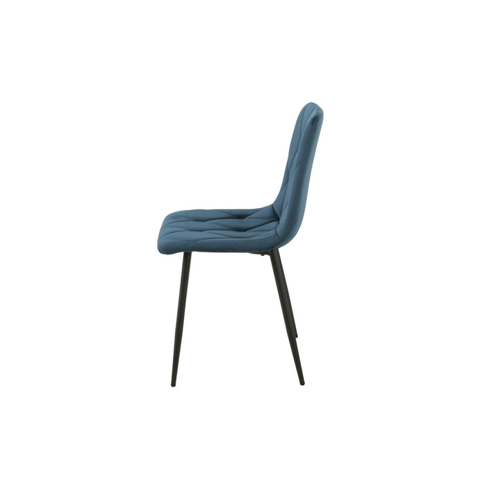 UNICORN Chair without backrest blue with metal legs 55x45x89 cm