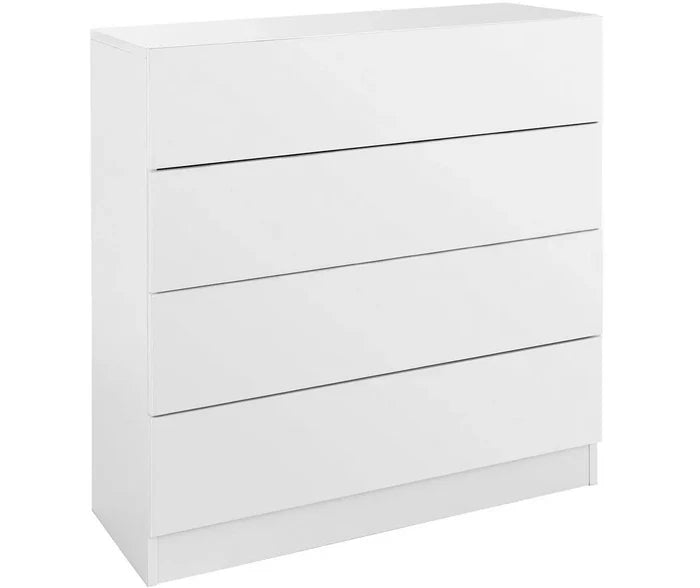 UNICORN Chest of Drawers Dresser modern white black Width 76 cm Depth 35 cm Height 79 cm