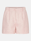 UNICORN Dames Roze Tweed Short – Elegante High Waist Short met Luxe Structuur xs s m l xl