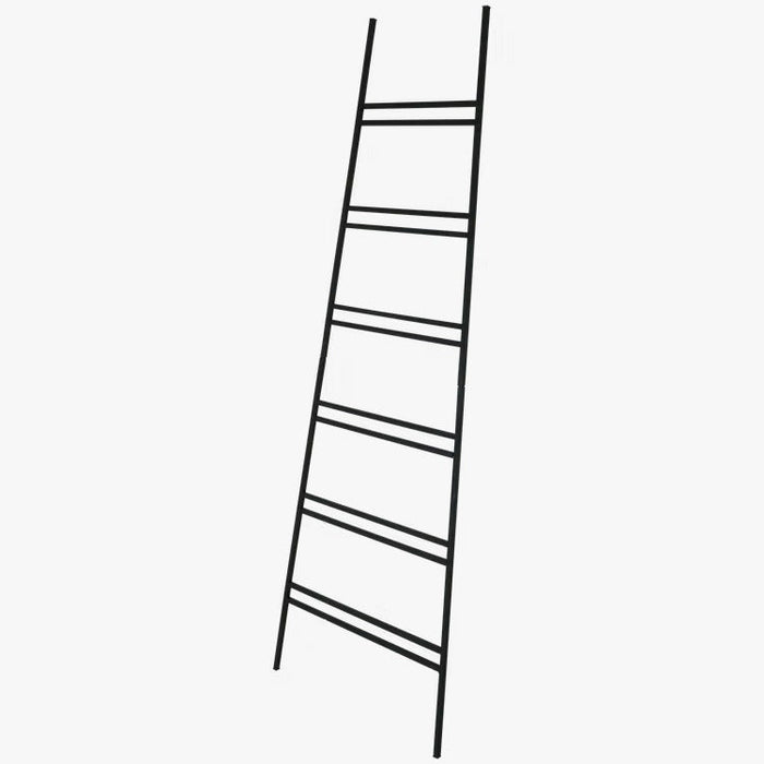 UNICORN Decorative Ladder Stepladder Metal Black 150 cm High
