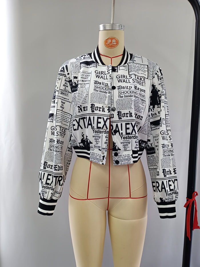 UNICORN designed Trendy Patterned Baseball Jacket for Women s m l xl xxl