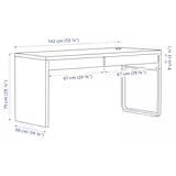 UNICORN Desk black-brown 142x50 cm