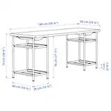 UNICORN Desk vibrant pine white 140x60 cm