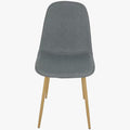 UNICORN Dining chair side chairs grey black oak with metal legs (l x w x h) 44 x 54 x 87 cm