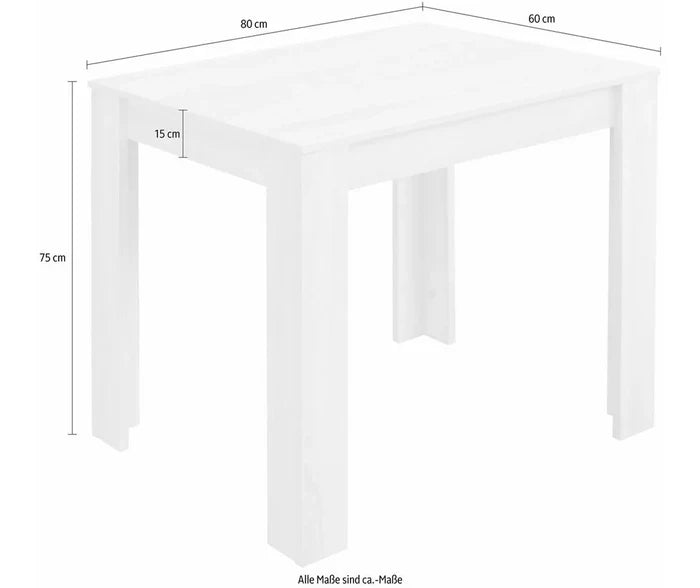 UNICORN Dining table oak light brown Width 80 cm Depth 60 cm Height 75 cm