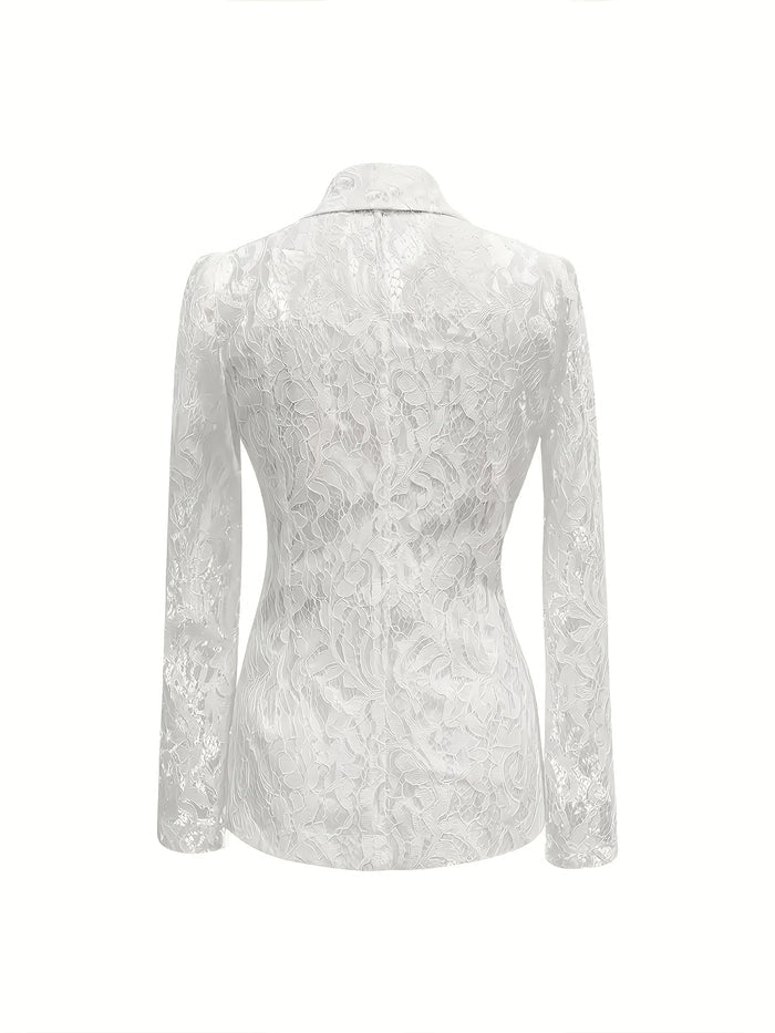 UNICORN Elegant Semi-Sheer Spring And Summer Blazer with Lining for Women s m l xl xxl