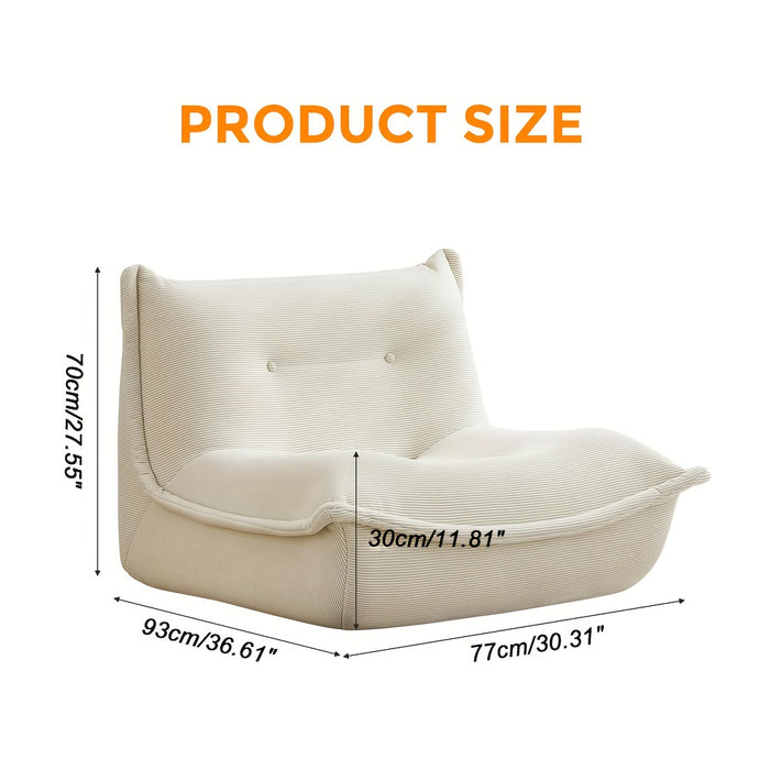 UNICORN Lazy Sofa Chair, Fireside Chair Sofa Large Chair for Adults White Green Brown