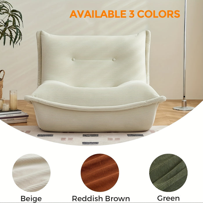 UNICORN Lazy Sofa Chair, Fireside Chair Sofa Large Chair for Adults White Green Brown